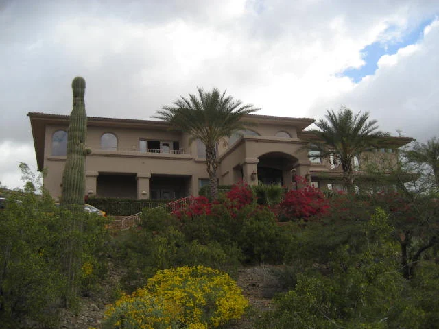 desert landscape with house